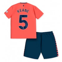 Camiseta Everton Michael Keane #5 Segunda Equipación Replica 2023-24 para niños mangas cortas (+ Pantalones cortos)